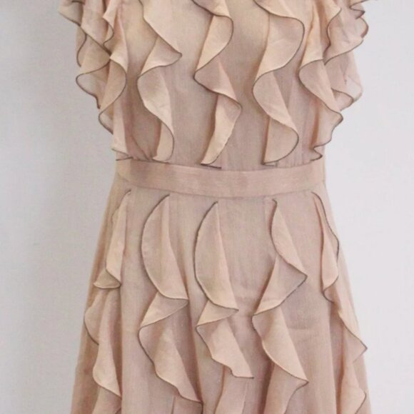 Ted Baker Women's Ruffled Mini Dress with Metal Ball Trim AR8 Size US: 2 - Picture 1 of 5